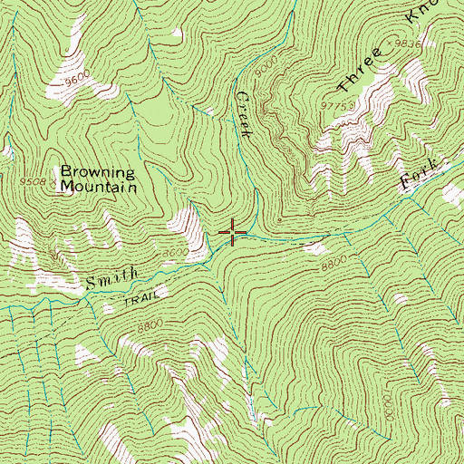 Topographic Map of Browning Creek, CO