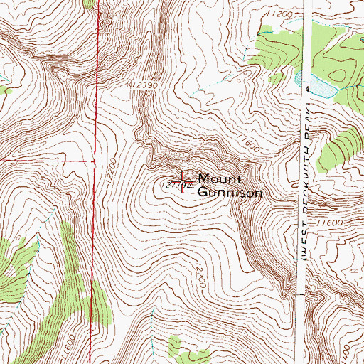 Topographic Map of Mount Gunnison, CO