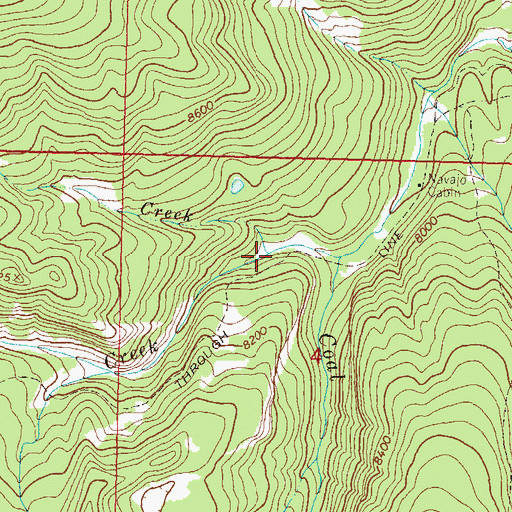 Topographic Map of Cutler Creek, CO