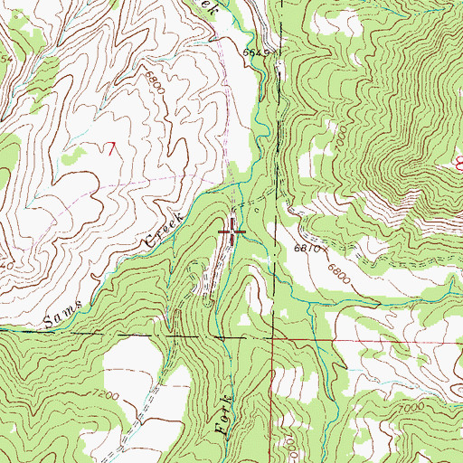Topographic Map of Lake Fork Minnesota Creek, CO