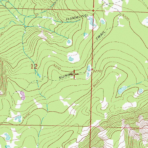 Topographic Map of Sunset Trail, CO