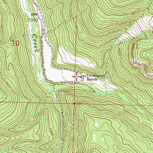 Topographic Map of Davenport Ranch, CO