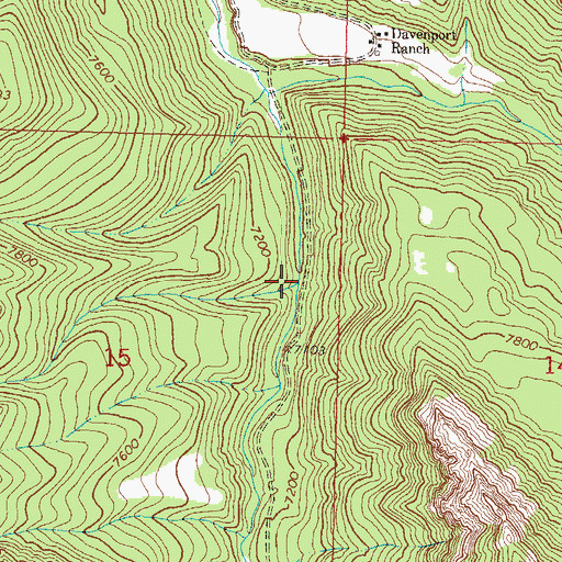 Topographic Map of Cascade Creek, CO