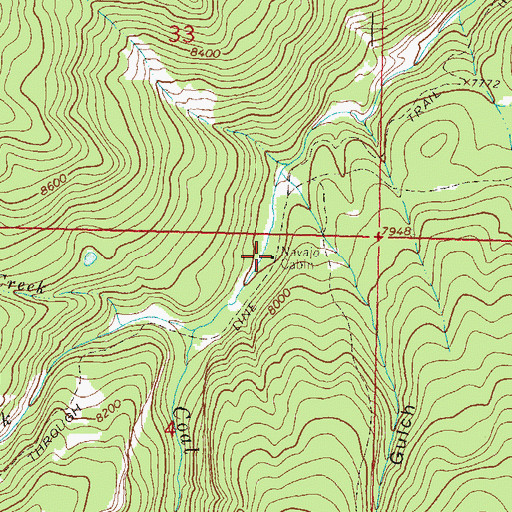 Topographic Map of Navajo Cabin, CO
