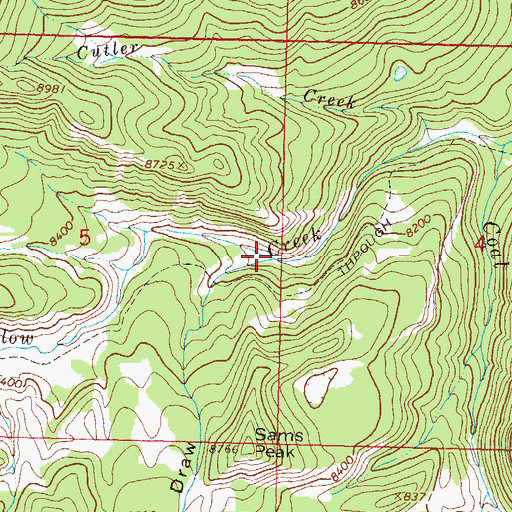 Topographic Map of Spruce Draw, CO
