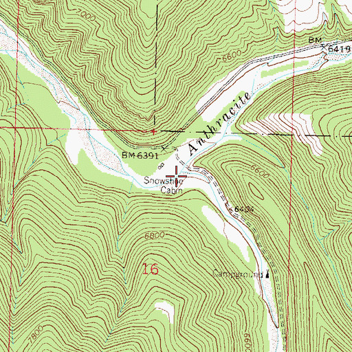 Topographic Map of Coal Creek, CO