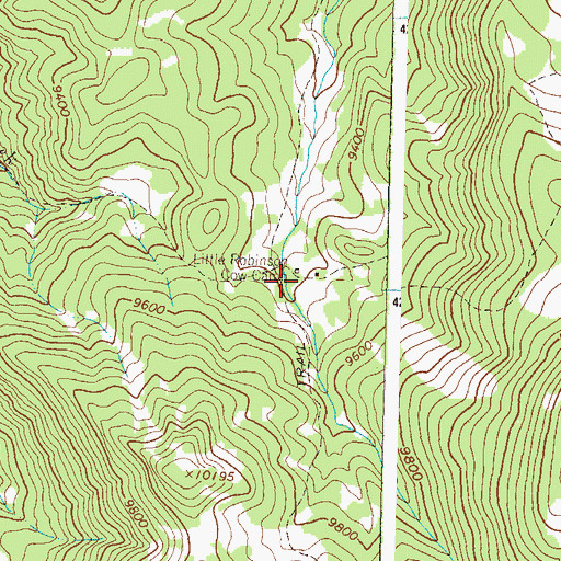 Topographic Map of Little Robinson Cow Camp, CO