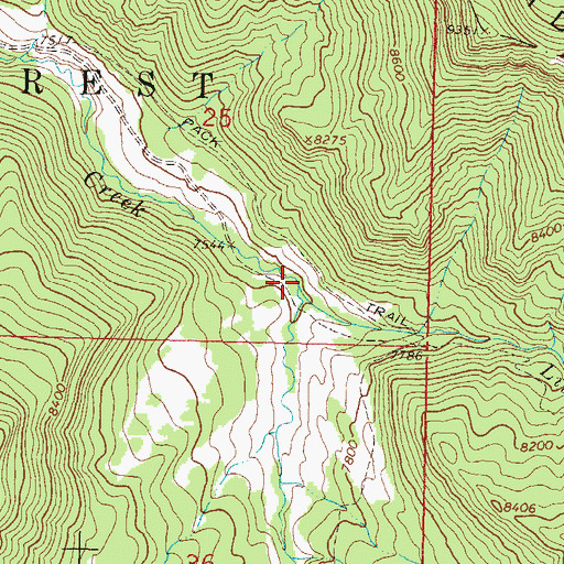 Topographic Map of Little Robinson Creek, CO