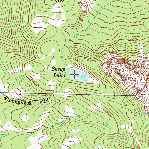 Topographic Map of Sheep Lake, CO