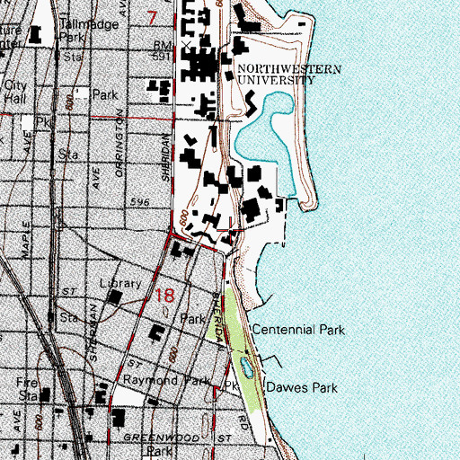 Topographic Map of Locy Laboratory, IL