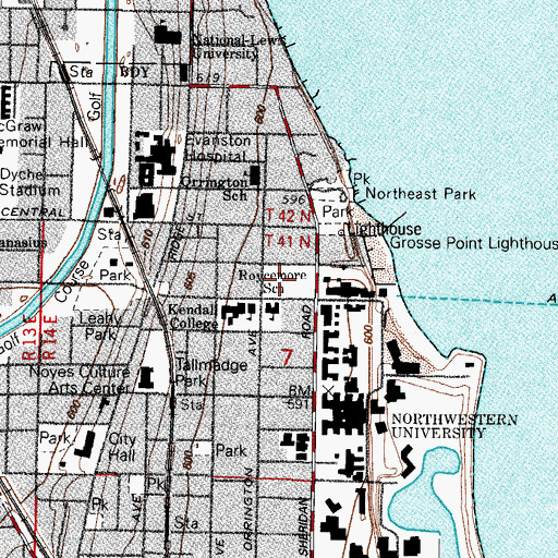 Topographic Map of Long Field, IL