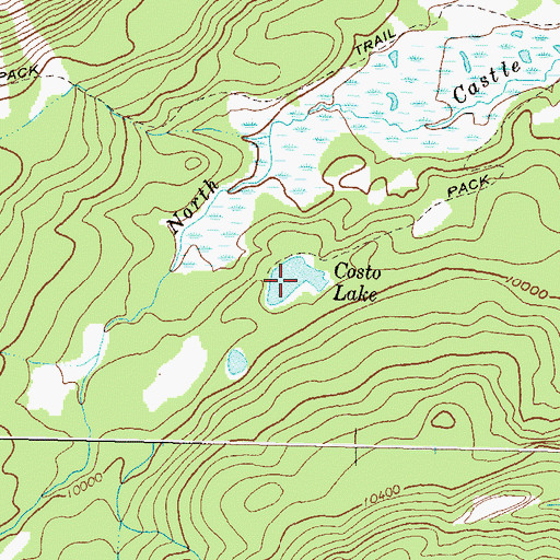 Topographic Map of Costo Lake, CO