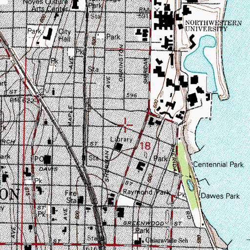 Topographic Map of Pearsons Hall, IL