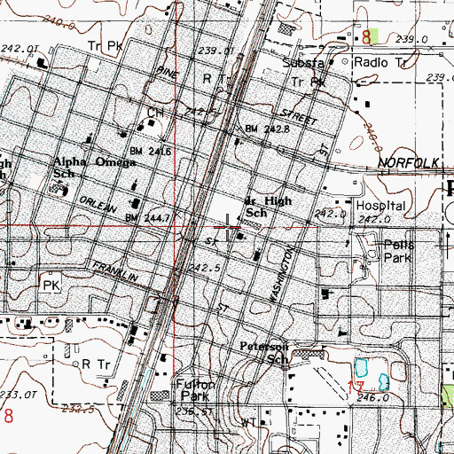 Topographic Map of Church of Christ (historical), IL