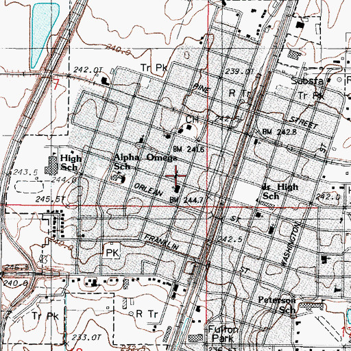 Topographic Map of First Congregational Church (historical), IL