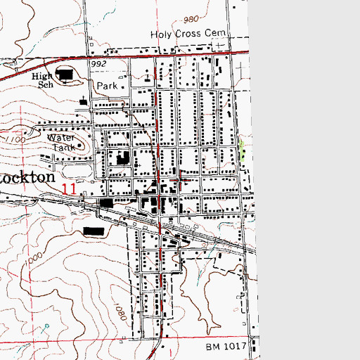 Topographic Map of Holy Cross Church, IL