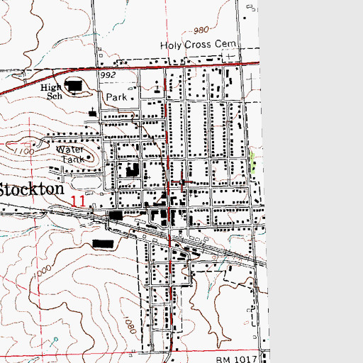 Topographic Map of Wesley United Methodist Church, IL