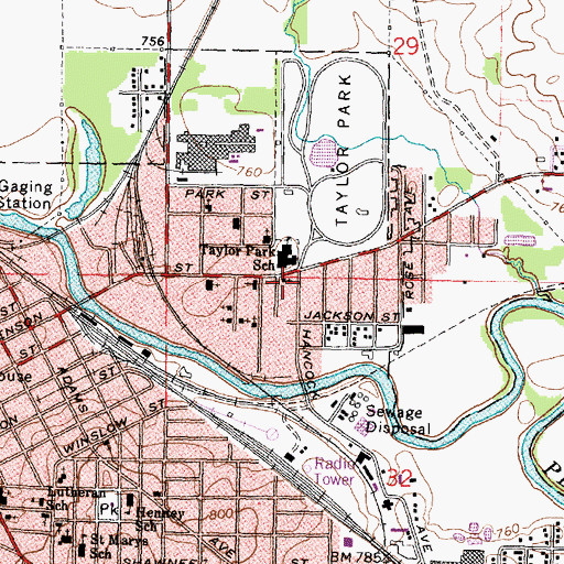 Topographic Map of Bethel Baptist Church, IL