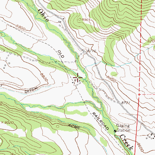 Topographic Map of Pass Creek, CO