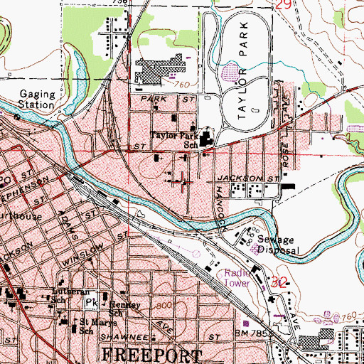 Topographic Map of Church of God in Christ, IL