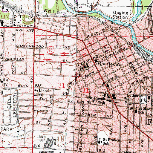 Topographic Map of First Church of Christ Scientist, IL