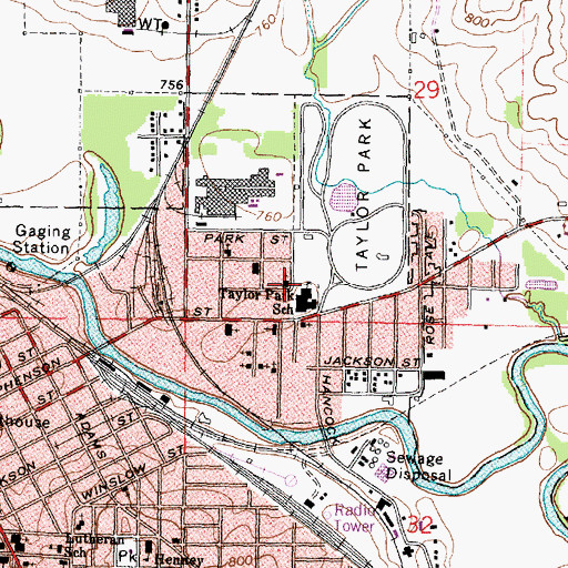 Topographic Map of Mount Calvary Church of God in Christ, IL