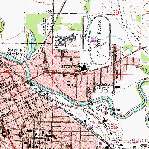 Topographic Map of Saint Catherine Catholic Church, IL