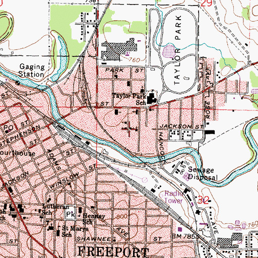 Topographic Map of Saint James Christian Methodist Episcopal Church, IL