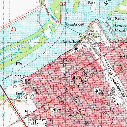 Topographic Map of Beardstown River Museum, IL
