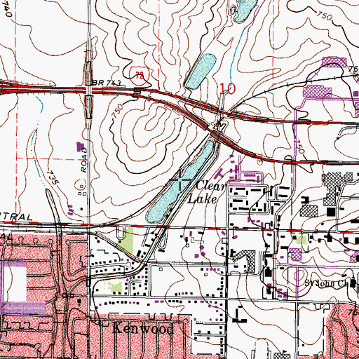 Topographic Map of Kaufman Park, IL