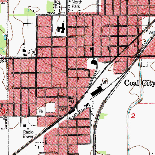Topographic Map of Assumption Catholic Church, IL