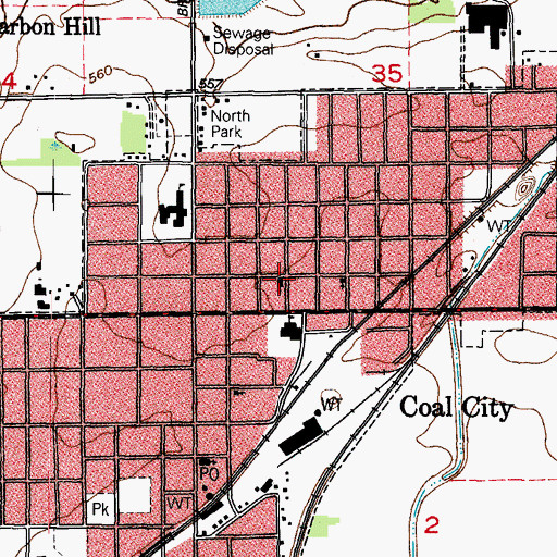 Topographic Map of New Hope Presbyterian Church, IL