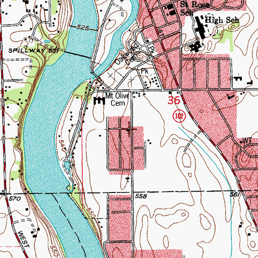 Topographic Map of Church of God, IL