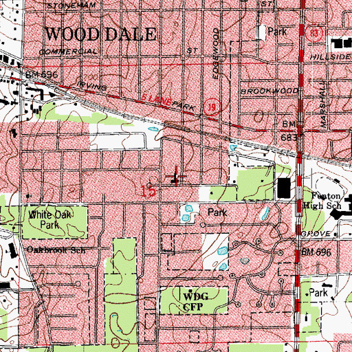 Topographic Map of Agape Family Church, IL