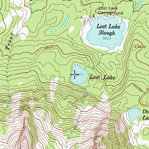 Topographic Map of Lost Lake, CO