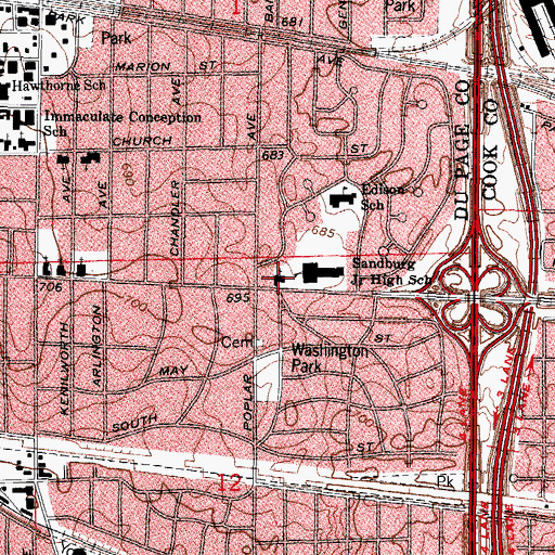 Topographic Map of Bethel United Church of Christ, IL