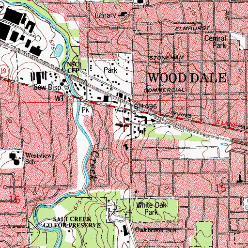 Topographic Map of Holy Ghost Church, IL