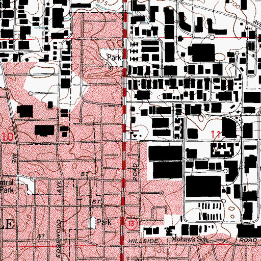Topographic Map of Saint Johns United Church of Christ, IL