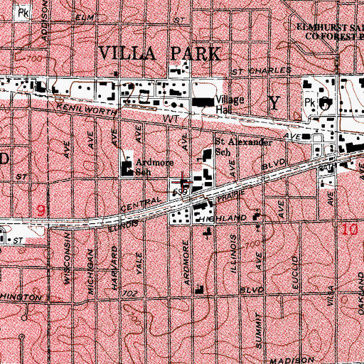 Topographic Map of Trinity Lutheran Church, IL