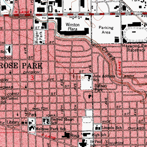 Topographic Map of Christ Lutheran Church, IL