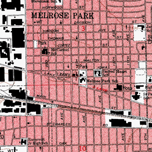 Topographic Map of Saint John Church of Christ, IL