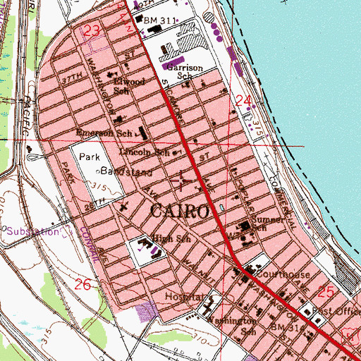 Topographic Map of Adventist Chapel, IL