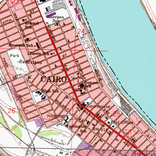 Topographic Map of Christ Temple Church of God in Christ, IL