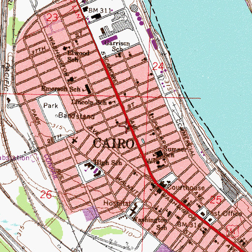 Topographic Map of Church of Christ, IL