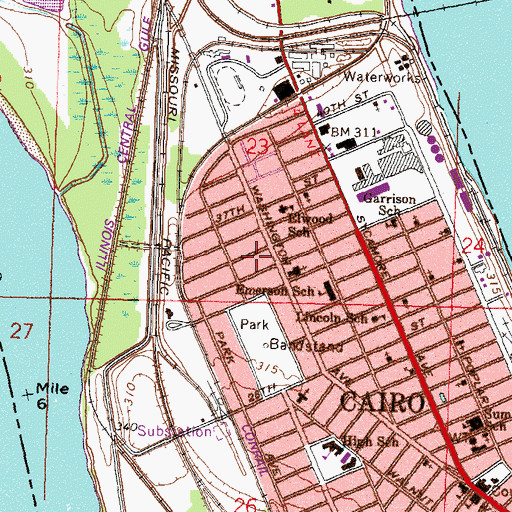 Topographic Map of Church of God (historical), IL