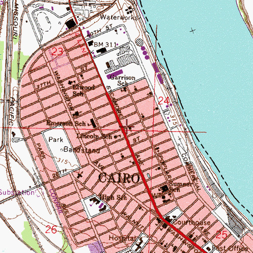 Topographic Map of First Church of God in Christ, IL