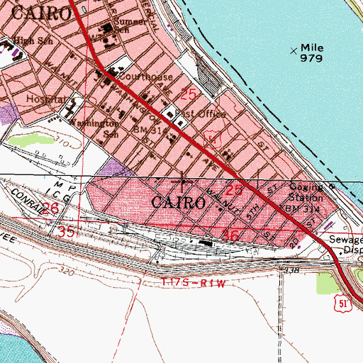 Topographic Map of First Missionary Baptist Church, IL