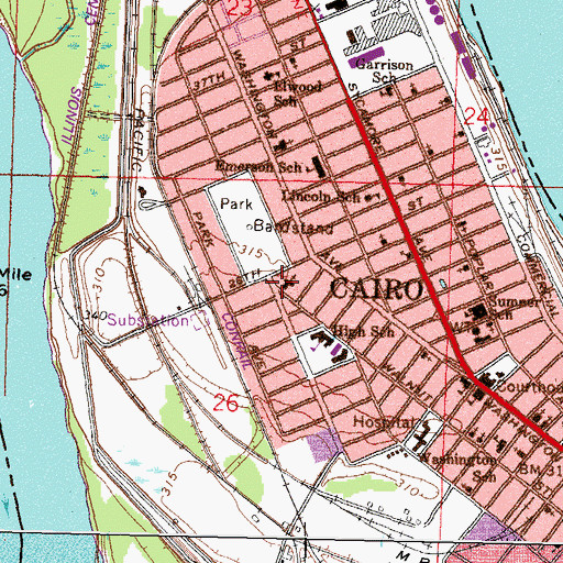 Topographic Map of First Southern Baptist Church, IL