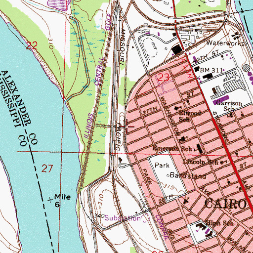 Topographic Map of Immanuel Baptist Church, IL