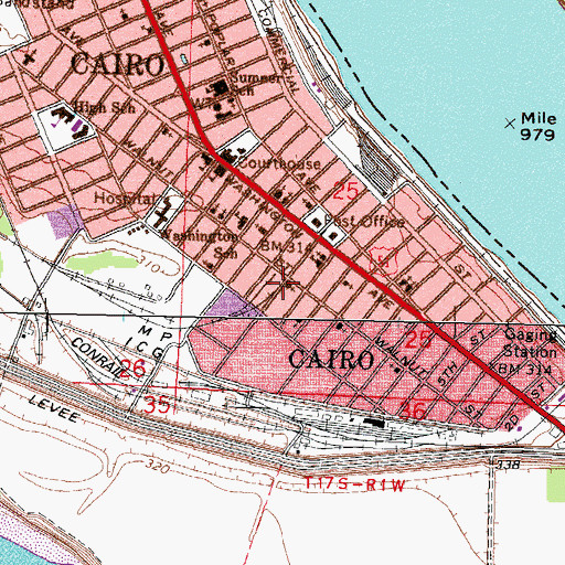 Topographic Map of New Hope Freewill Baptist Church, IL